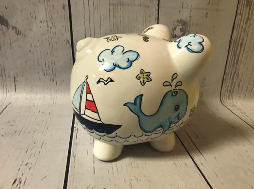 Piggy Bank - Blue Whale  Piggy Banks