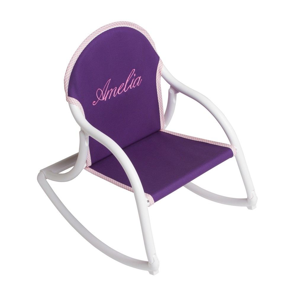 Purple rocking online chair