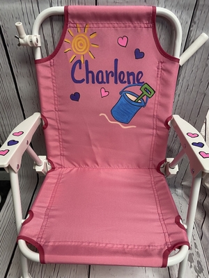 Beach Chair With Umbrella - Pink Beach Bucket | Beach Chairs  Beach Accessories