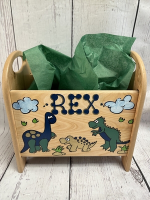 Book Basket - Dino Navy | Book Baskets