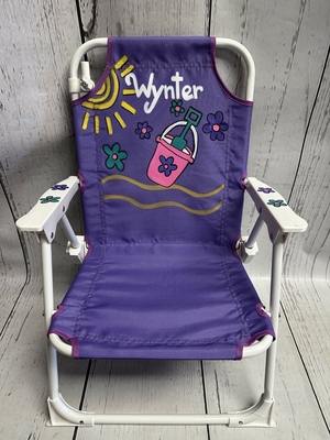 Beach Chair With Umbrella - Purple Fun in Sun | Beach Chairs  Beach Accessories